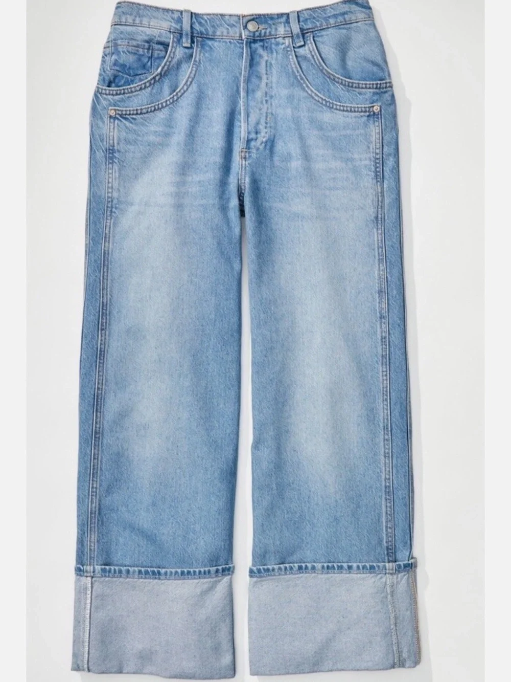 Free People We The Free Final Countdown Low Rise Cuffed Boyfriend Jeans